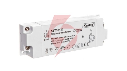 Zasilacz halogenowy 20-105W 240V 11.5V SET105-K 1426
