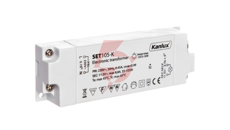Zasilacz halogenowy 20-105W 240V 11.5V SET105-K 1426