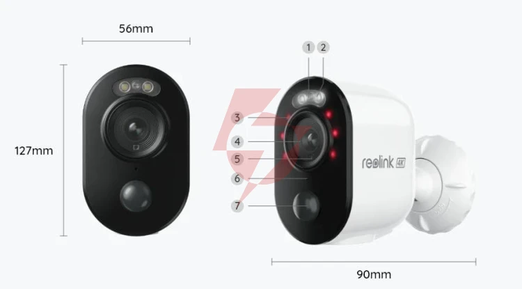 Kamera ip reolink argus b350 akumulatorowa 8mpx wi-fi