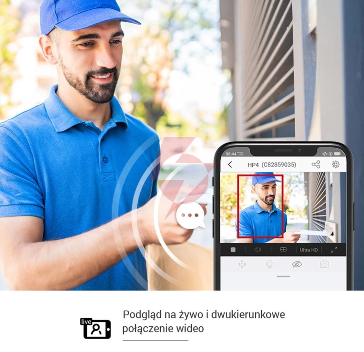 Bezprzewodowy wizjer do drzwi ezviz hp2 2mp