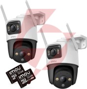 Zestaw 2 kamer ip imou cruiser dual 10mp (5mp + 5mp) z kartami pamięci 32gb