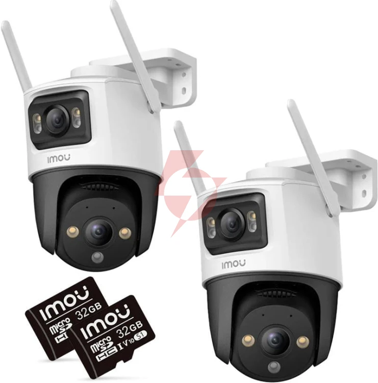 Zestaw 2 kamer ip imou cruiser dual 10mp (5mp + 5mp) z kartami pamięci 32gb