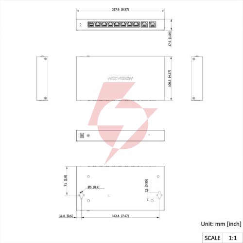Switch poe hikvision ds-3e1510p-ei(o-std) linkvu