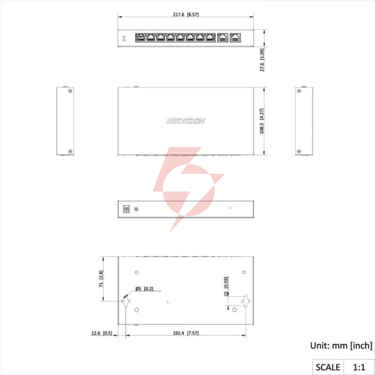 Switch poe hikvision ds-3e1510p-ei(o-std) linkvu
