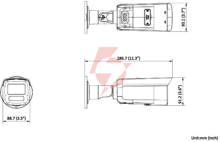 Kamera ip hikvision ds-2cd2t86g2h-is2u/sl(2.8mm)