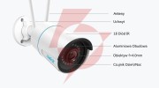 Kamera ip wifi reolink w320 5mpix wi-fi p2p biała