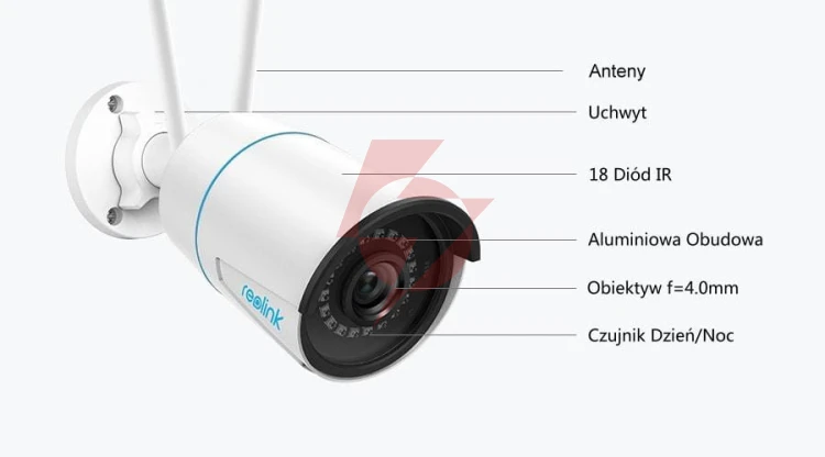 Kamera ip wifi reolink w320 5mpix wi-fi p2p biała