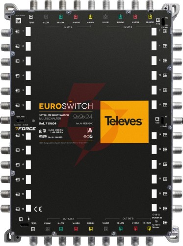 Euroswitch televes 9x9x24 ref. 719604
