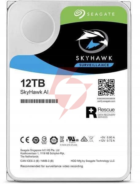 Dysk hdd seagate skyhawk ai st12000ve003 12tb