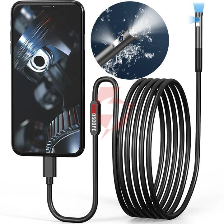 Kamera inspekcyjna duo endoskop dwie kamery 2m 7led 2xfhd wifi do iphone