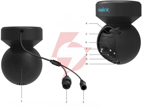 Kamera ip reolink e series e540 ptz 5mp wi-fi led czarna