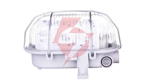 Oprawa kanałowa OVAL 1x60W E27 IIkl. 230V IP44 z siatką metal., popielata 121173/EU
