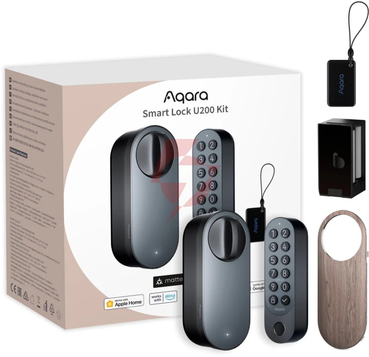 Aqara smart lock u200 kit czarny | inteligentny zamek do drzwi | 
