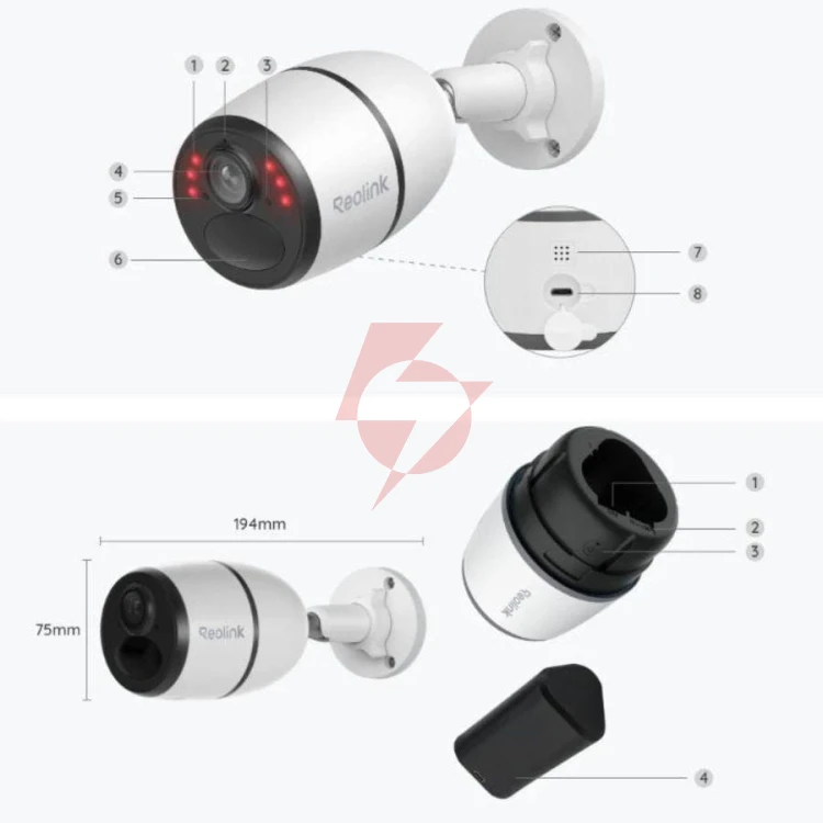 Kamera ip reolink go series g340 8mp lte 3g bateryjna