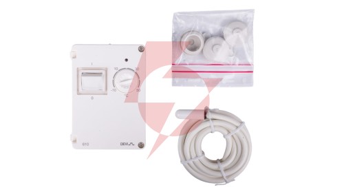 Termostat DEVIreg 610 230V 10A -10-50CIP44 biały 140F1080