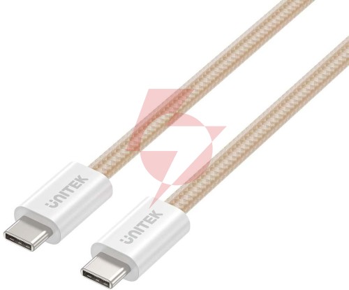 Kabel zwijany magnetycznie unitek usb c pd 100w beżowy 1m