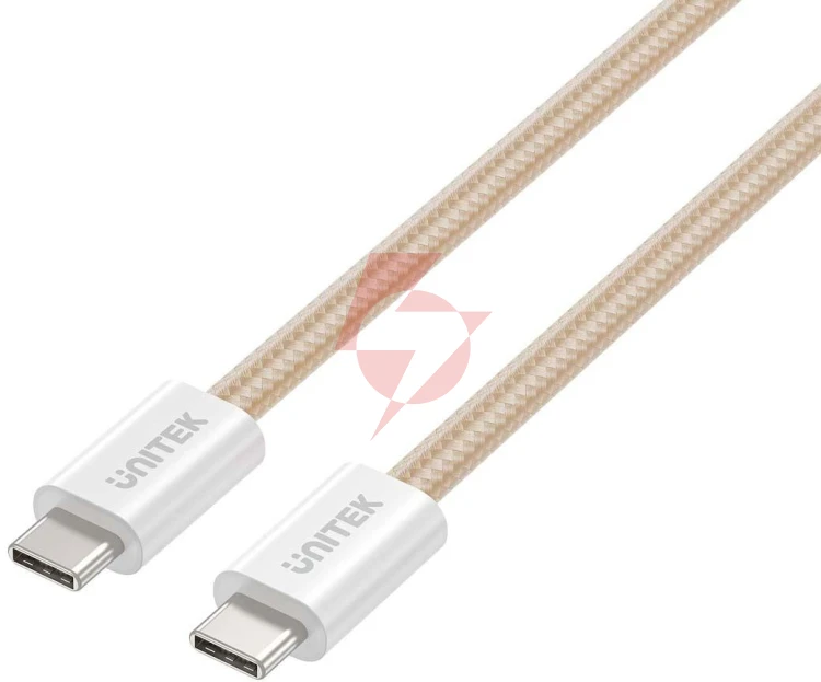 Kabel zwijany magnetycznie unitek usb c pd 100w beżowy 1m