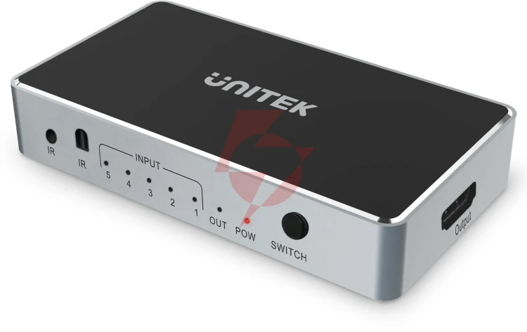 Unitek przełącznik sygnału hdmi 1.4b 5 in-1 out 4k