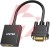 Unitek adapter vga na hdmi fullhd czarny 15cm