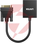 Unitek adapter vga na hdmi fullhd czarny 15cm