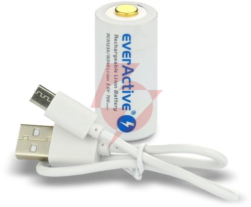 Akumulatorek 16340 / r-cr123 3v everactive 700mah (1 szt.) z zabezpieczeniem
