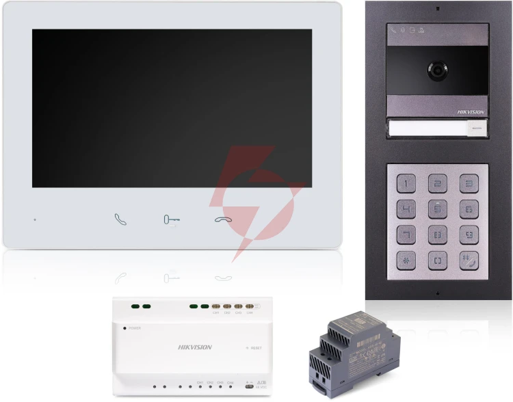 Wideodomofon hikvision ds-kis704ey-acf2/aluminium
