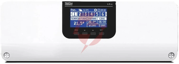 Sterownik zaworów termostatycznych l-x tech sterowniki, przewodowo-bezprzewodowy z wbudowanym moduł