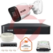 Zestaw monitoringu ip bcs basic 1x kamera bcs-b-tip15fr3(2.0) rejestrator z dyskiem