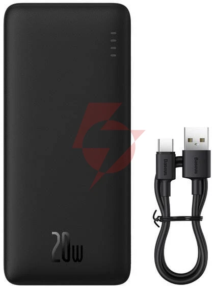 Powerbank baseus airpow p10022804113-00 20000mah 20w pd qc 20w usb-a usb-c + kabel