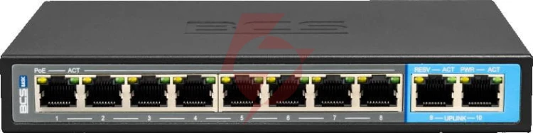 Switch poe dla 8 kamer ip bcs-b-sp0802g