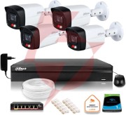Zestaw monitoringu ip dahua 4 kamer ip 8mpx 4k dysk twardy