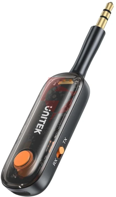 Unitek 2w1 adapter bluetooth 5.3 nadajnik/odbiornik audio zasięg 10m czarny