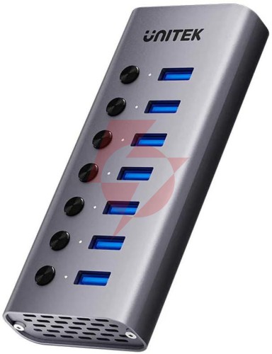 Unitek hub usb a 3.0 7w1, 5gbps z przełącznikami portów