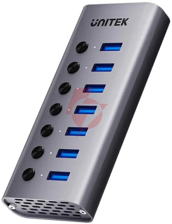 Unitek hub usb a 3.0 7w1, 5gbps z przełącznikami portów