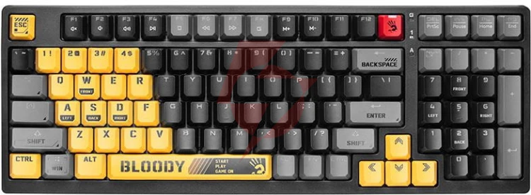 Klawiatura mechaniczna a4tech bloody s98 usb sports lime (blms red plus switches)
