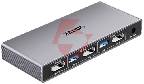 Unitek przełącznik kvm 8k@60hz usb 3.0 5gbps dp