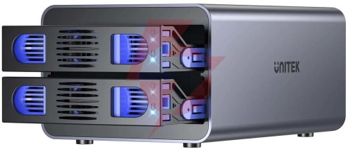 Unitek obudowa raid do dysku sata 2.5''/3.5'' 4 tryby 40tb usb c 10gb/s
