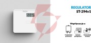 Przewodowy  dwustanowy regulator pokojowy biały st-294v1 tech sterowniki