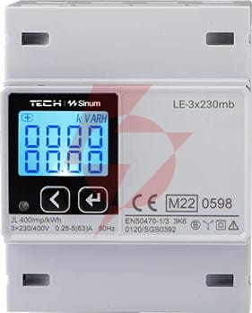 Trójfazowy dwukierunkowy licznik energii le-3x230mb tech sterowniki