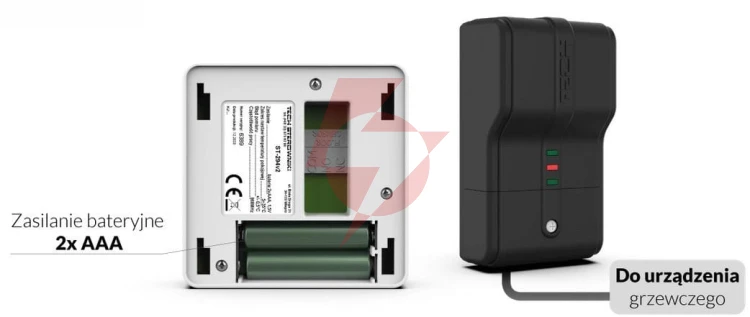 Bezprzewodowy  dwustanowy regulator pokojowy biały st-294v2 tech sterowniki