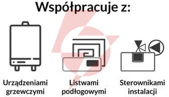 Przewodowy  dwustanowy regulator pokojowy biały st-292v3 tech sterowniki
