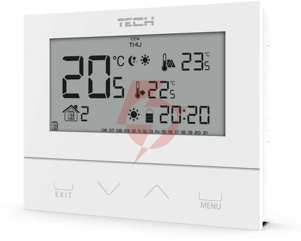 Przewodowy  dwustanowy regulator pokojowy biały st-292v3 tech sterowniki