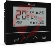 Przewodowy  dwustanowy regulator pokojowy czarny st-292v3 tech sterowniki