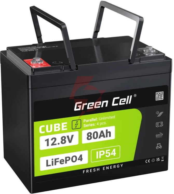 Akumulator litowo-żelazowo-fosforanowy lifepo4 green cell cube 12.8v 80ah lfpgc12v80ah