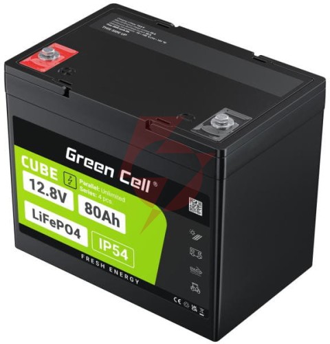 Akumulator litowo-żelazowo-fosforanowy lifepo4 green cell cube 12.8v 80ah lfpgc12v80ah
