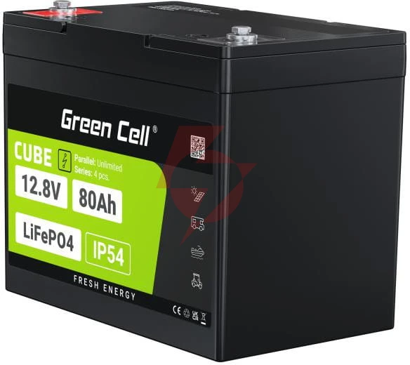 Akumulator litowo-żelazowo-fosforanowy lifepo4 green cell cube 12.8v 80ah lfpgc12v80ah