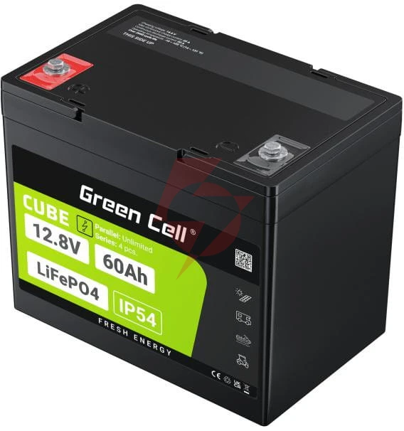 Akumulator litowo-żelazowo-fosforanowy lifepo4 green cell cube 12.8v 60ah lfpgc12v60ah