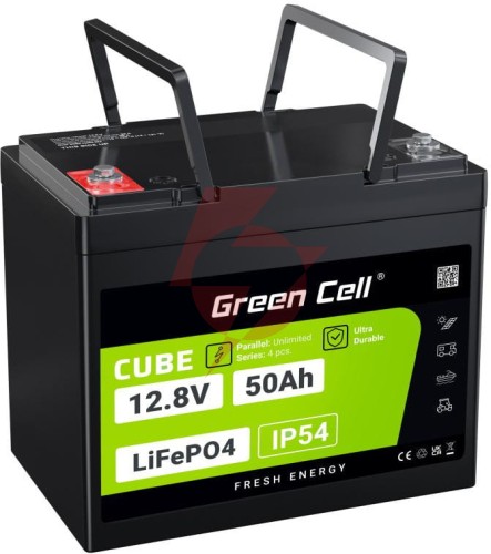 Akumulator litowo-żelazowo-fosforanowy lifepo4 green cell cube 12.8v 50ah lfpgc12v50ah