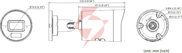 Kamera ip hikvision ds-2cd2083g2-li2u/sl 2.8mm black pl