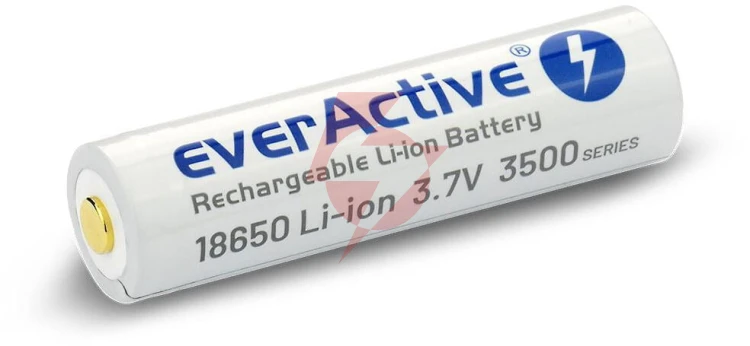 Akumulator 18650 li-ion 3,7v everactive 3500mah (1 szt.) micro-usb z zabezpieczeniem